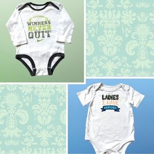 ⭐️ 5 for $25 Set of 2 Baby Onesies Size 6-9 Months